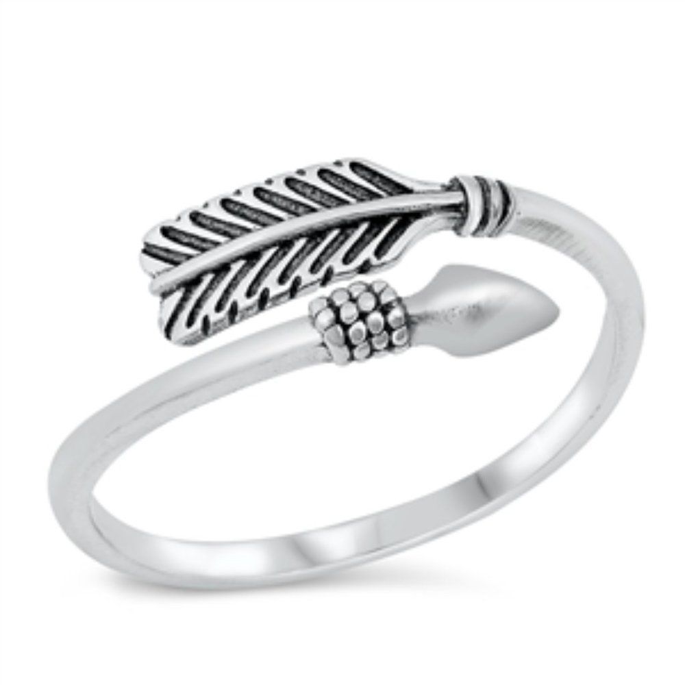 Silver Ring - Arrow Ring Sterling Silver Ring - 925 size 4-10